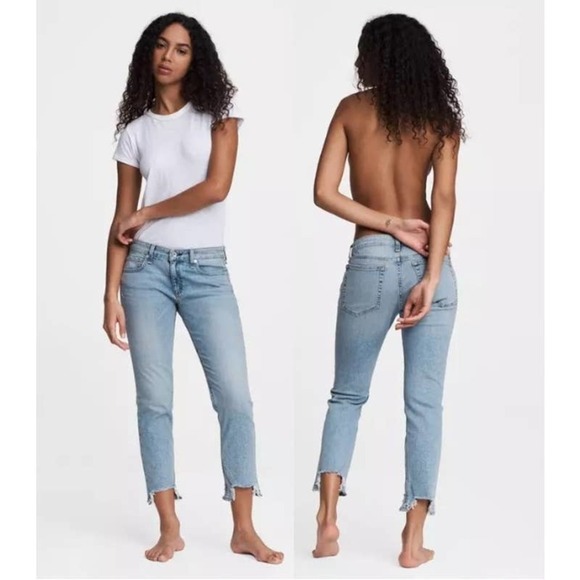 rag & bone NWT Dre Low-Rise Slim Fit Boyfriend Denim Jeans Thunderbird Size 32 - Picture 1 of 10